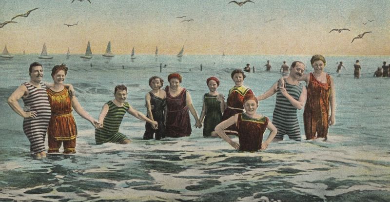 Gemeinsames Bad in der Nordsee