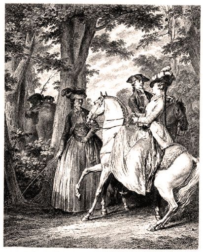 15 Moreau, La Rencontre au bois de Boulogne.