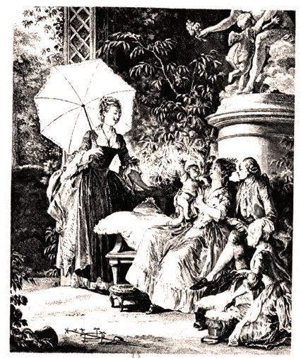 24 Moreau, Les délices de la maternité.