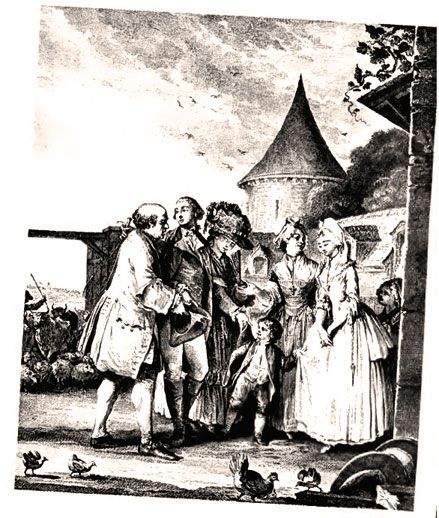 33 Moreau, Le Seigneur chez son fermier.