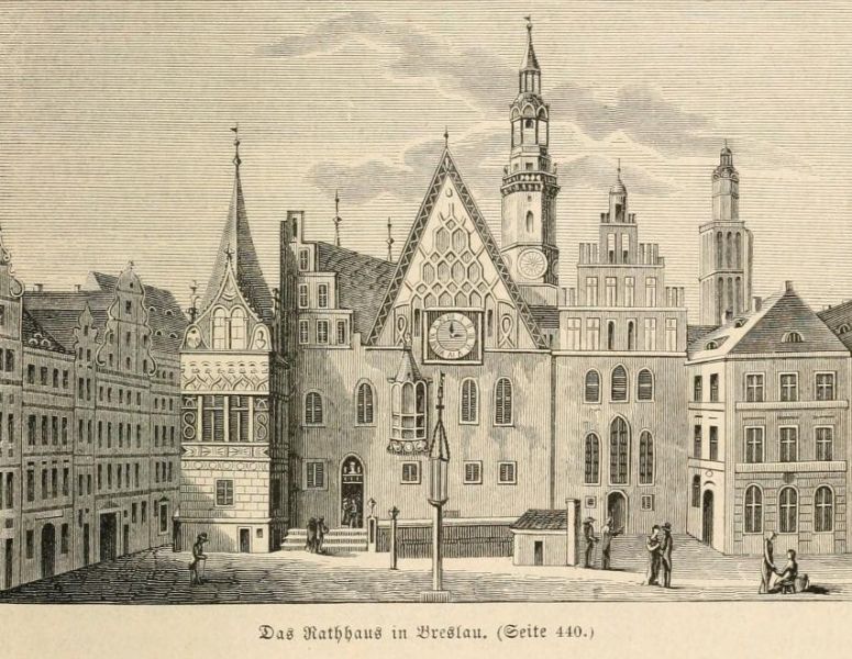 Das Rathaus in Breslau