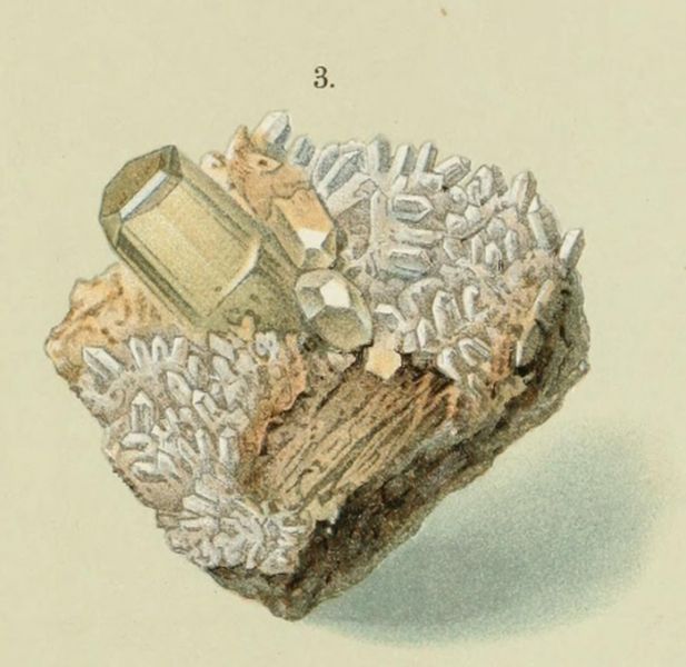 Topas (hellgelb, Krystall, Sachsen)