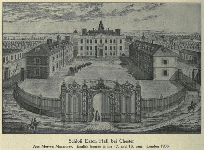 001. Schloss Eaton Hall bei Chester. Aus Mervyn Macartney. English houses in the 17. and 18. cent. London 1908