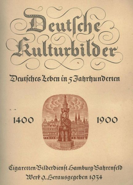 Deutsche Kulturbilder 1400 bis 1900