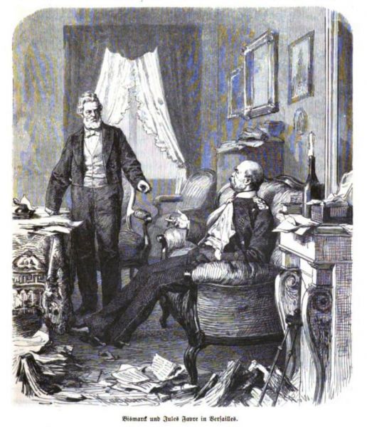 Bismark und Jules Favre in Versailles