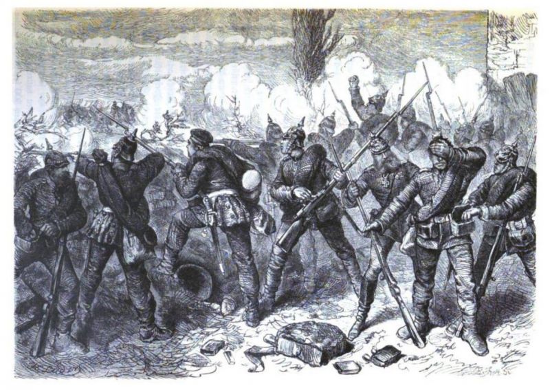 Schlachtenszene Frankreich 1870