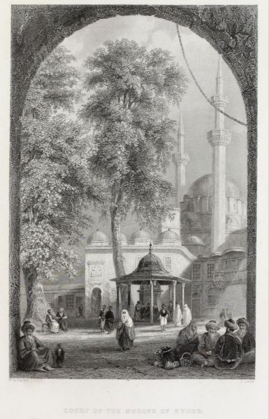 03. Court of the mosque of Eyoub, der Hof der Moschee zu Eyoub