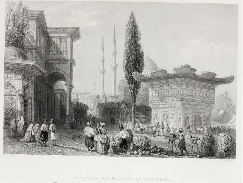 37. Fountain and market at Tophanne, die Fontaine und der Marktplatz zu Tophanne 