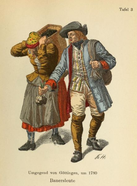 003 Bauersleute, Umgegend von Göttingen, um 1780