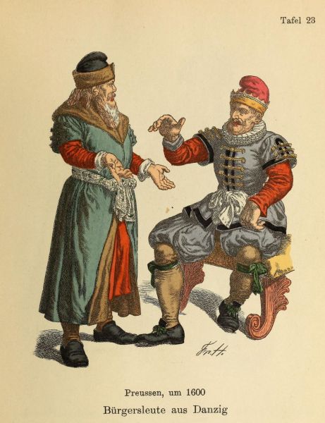 023 Bürgersleute aus Danzig, Preußen, um 1600