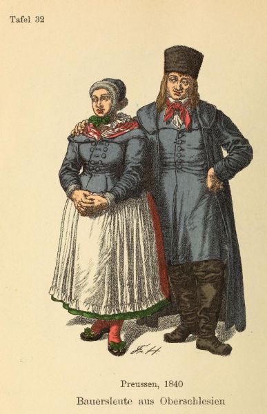 032 Bauersleute aus Oberschlerien, Preußen, 1840
