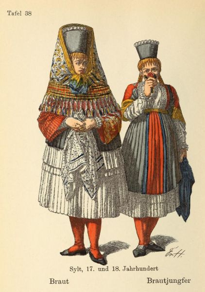 038 Braut, Brautjungfer, Sylt, 17. und 18. Jahrhundert