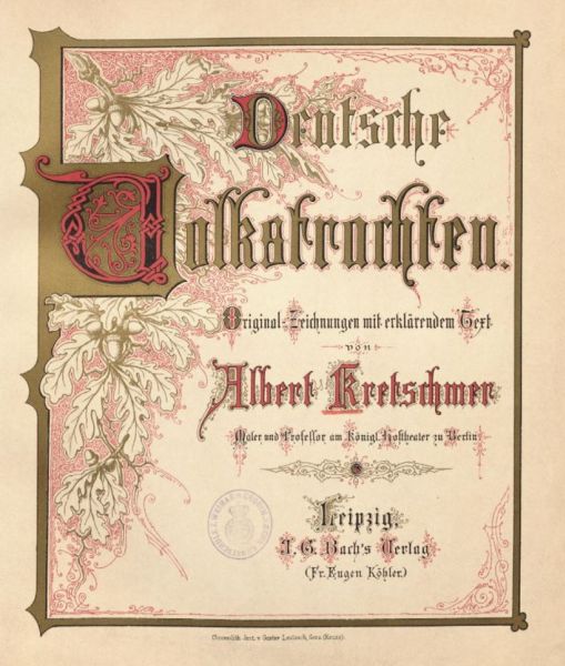 Deutsche Volkstrachten Titelblatt