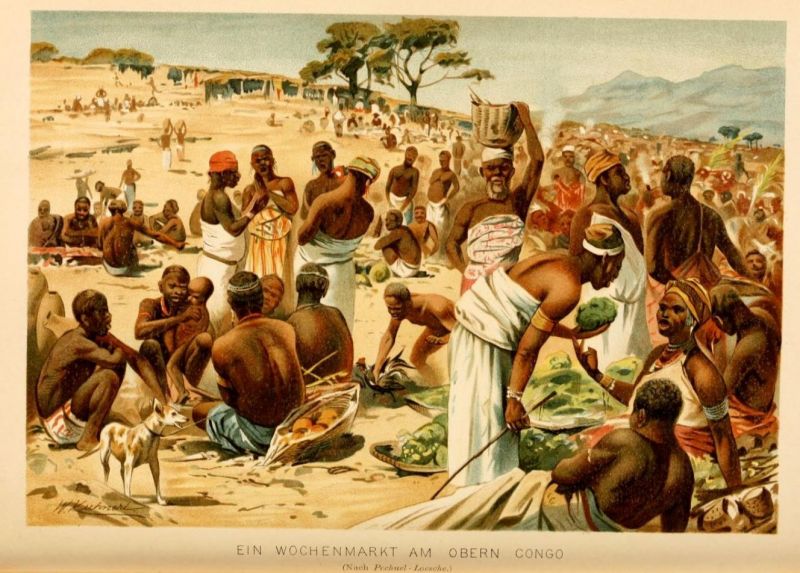 Ein Wochenmarkt am oberen Kongo