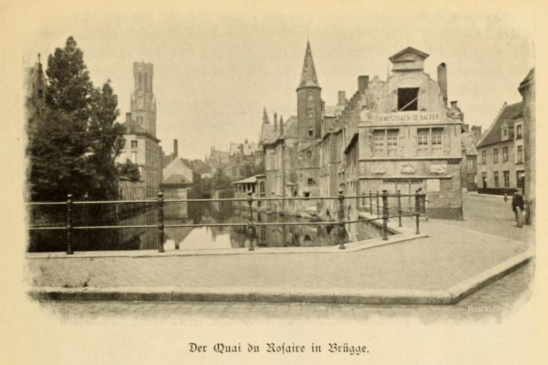 Brügge 001 Der Quai du Rosaire in Brügge