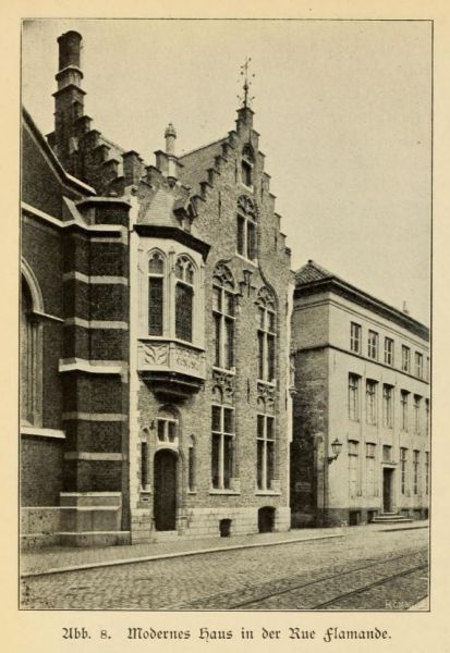 Brügge 008 Modernes Haus in der Rue Flamande