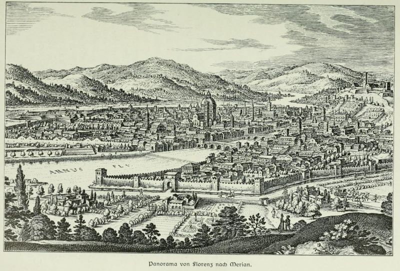 Panorama von Florenz nach Merian