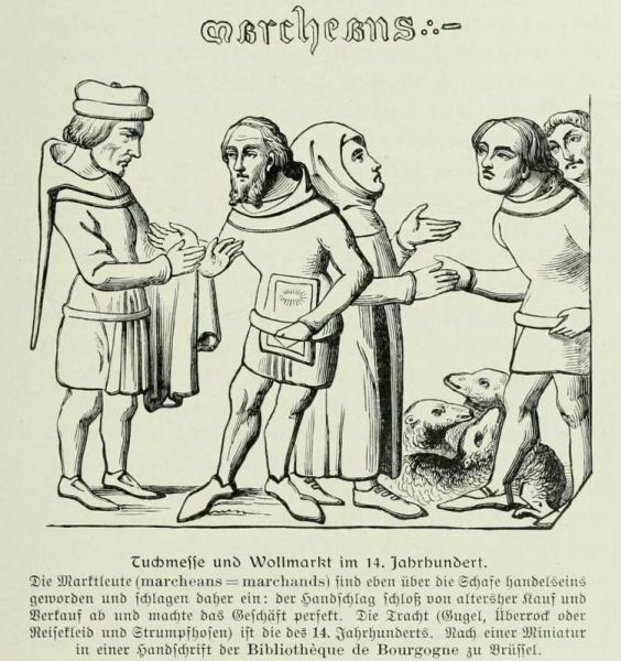 Tuchmesse und Wollmarkt im 14. Jahrhundert