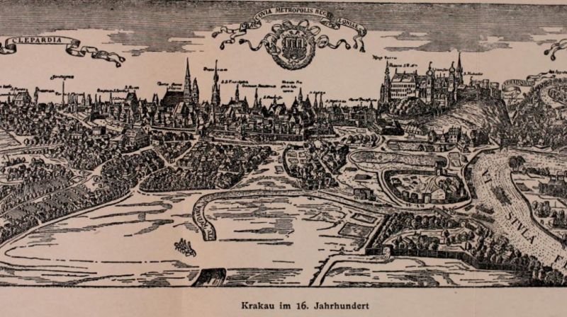 Krakau im 16. Jahundert (Ausschnitt)