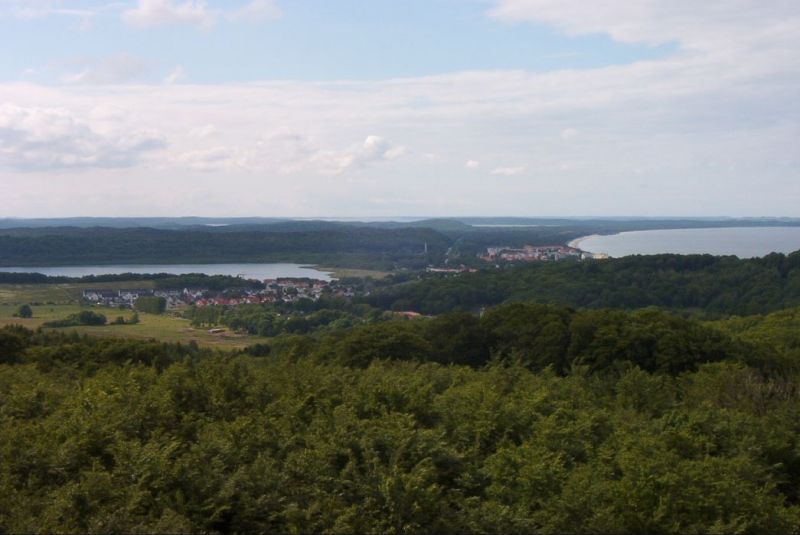 Blick vom Jagdschloss Granitz auf Binz