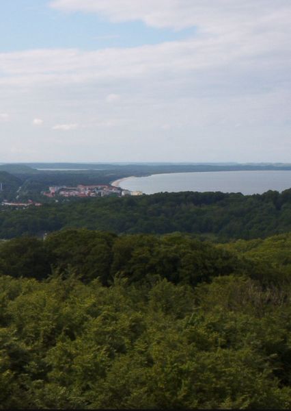Blick vom Jagdschloss Granitz auf Binz__