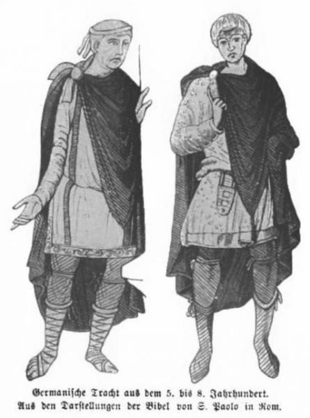 Germanische Tracht aus dem 5. bis 8. Jahrhundert