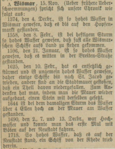 Mecklenburger Tageblatt, Wismar, 15. Nov. 1872