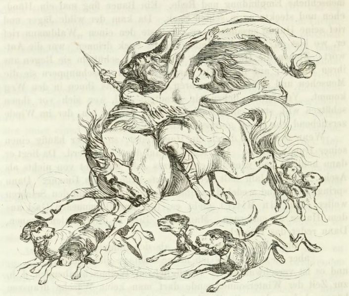 Wodan jagd die Wolkenfrau