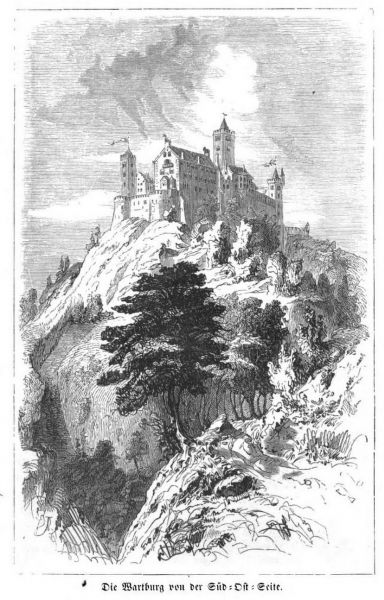 Die Wartburg von der Süd-Ost-Seite