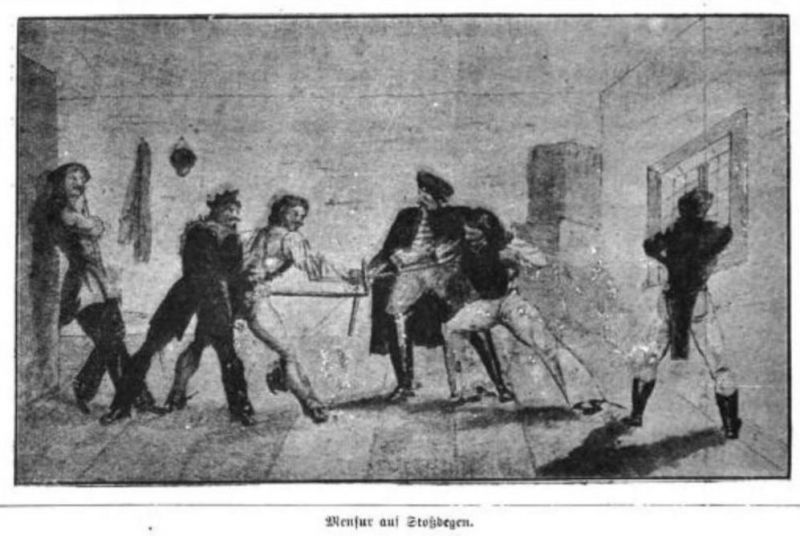 Jena, Mensur auf Stoßdegen