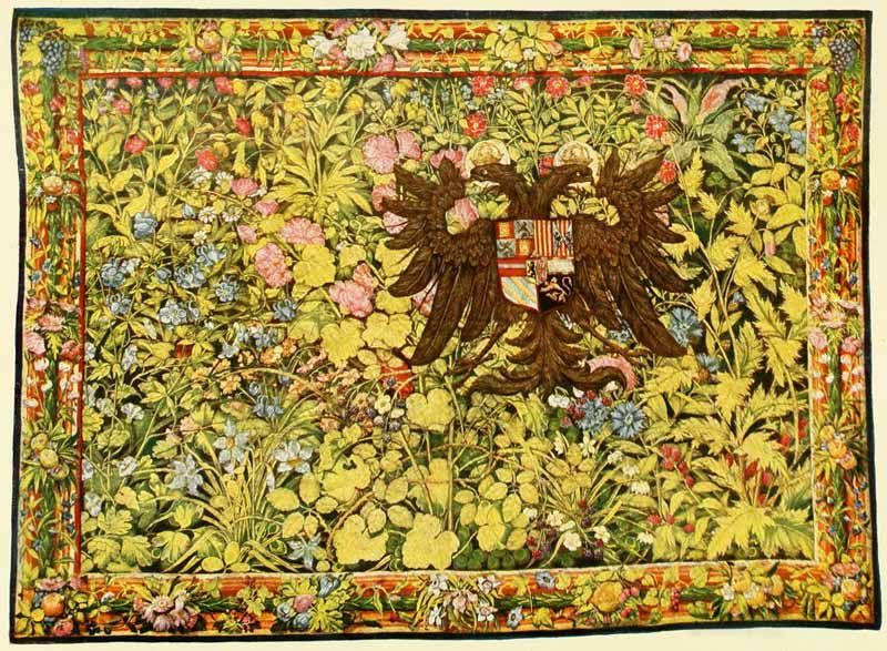 XI. Der gekrönte kaiserlich römische Doppeladler. — Brüssel, 16. Jahrhundert.