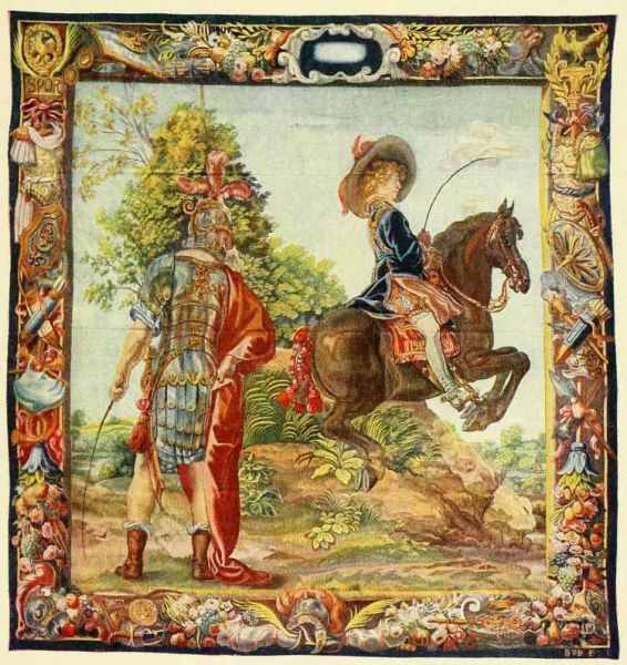 XXVI. König Ludwig auf einem springenden Pferde. — Brüssel, 17. Jahrhundert.