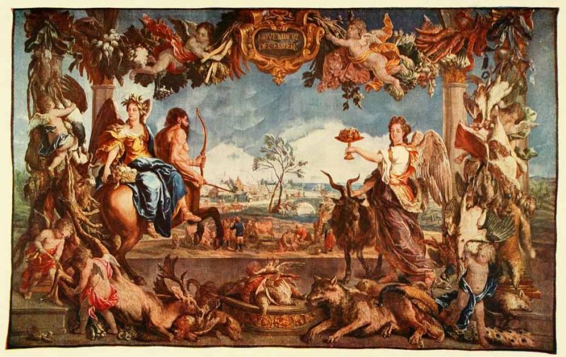 XXVIII. Die Monate November und Dezember. — Brüssel, 17. Jahrhundert.