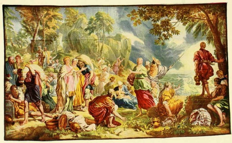 XLII. Pharaos Untergang im Roten Meer (Exodus Kap. 14). — Brüssel? 18. Jahrhundert. 
