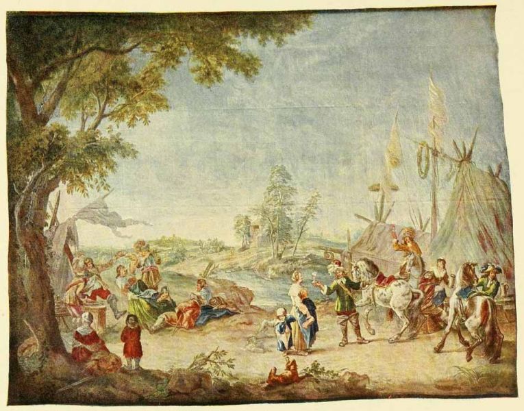 LXIV. Zeltlager der Soldaten. — Brüssel, 18. Jahrhundert. 