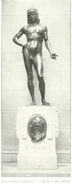 Prof. L. Habich – Darmstadt. Bronze im Goethe-Tempel