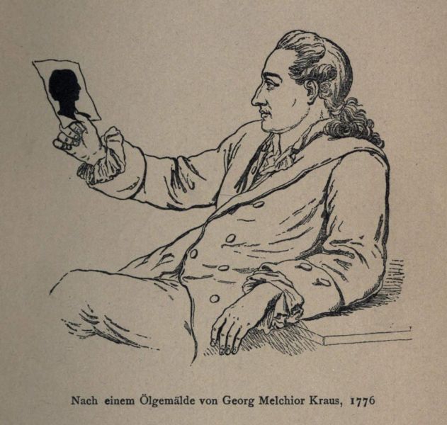 Goethe. Nach einem Ölgemälde von Georg Melchior Kraus, 1776.