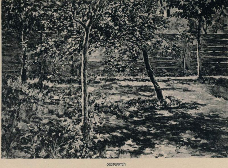 Obstgarten — Tusche — Leipzig, Museum der bildenden Künste 