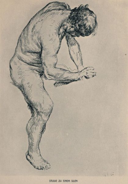Studie zu einem Silen — Feder — München, Sammlung F. Langheinrich 