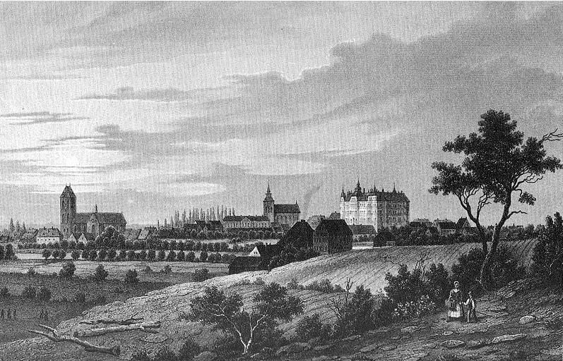 Güstrow, Ansicht, 1850