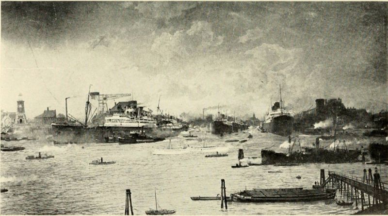 10. View looking into the main basin of the Hamburg-American Line. 