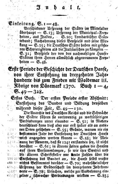 Geschichte des Hanseatischen Bundes. BD I. Inhalt 01