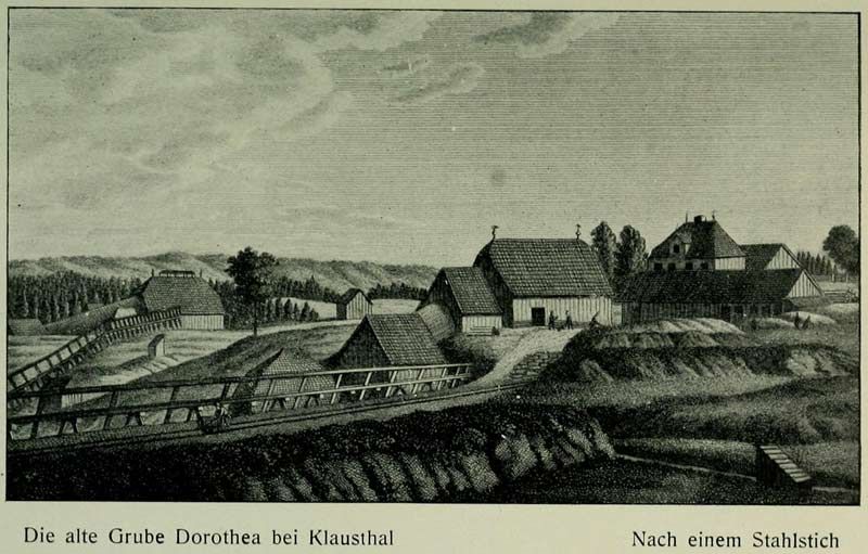 01 Die alte Grube Dorothea bei Clausthal. Nach einem Stich