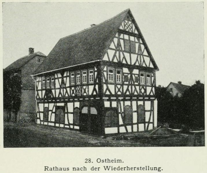 28. Ostheim. Rathaus nach der Wiederherstellung.