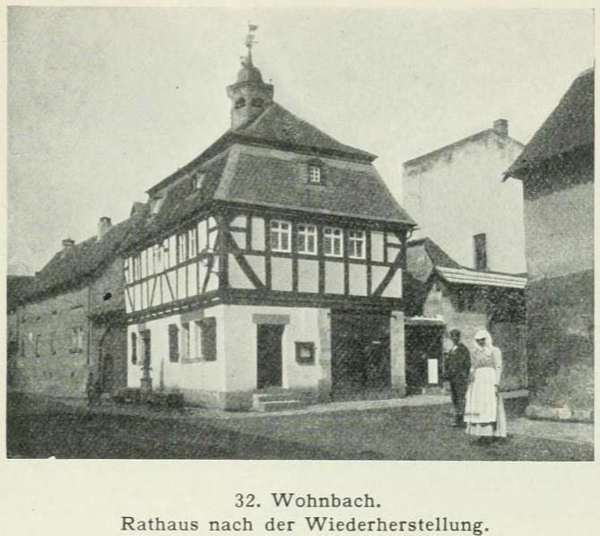 32. Wohnbach. Rathaus nach der Wiederherstellung.