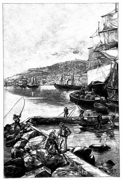 Der Hafen von Cette und der Berg Saint-Clair.