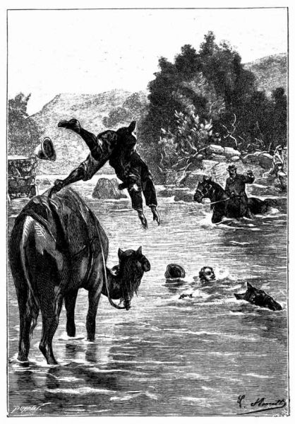 014a Er stürzte sich vom Rücken seines Mehari in den Sar.