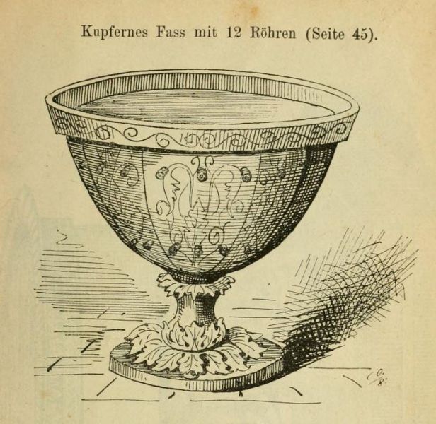 015 Kupfernes Fass mit 12 Röhren