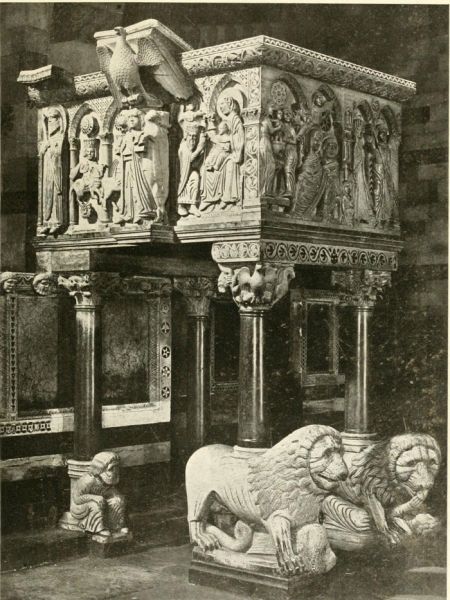 001. Toskanisch, 1250, Kanzel, Barga 