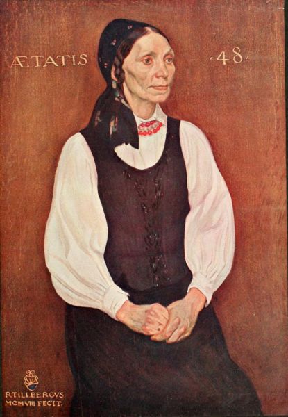 Alte Frau (Ölgemälde) – R. Tillberg, Riga